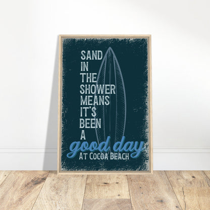 Sand in the Shower Framed Canvas - Out of Office Outfitters - Print Material
