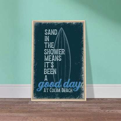 Sand in the Shower Framed Canvas - Out of Office Outfitters - Print Material