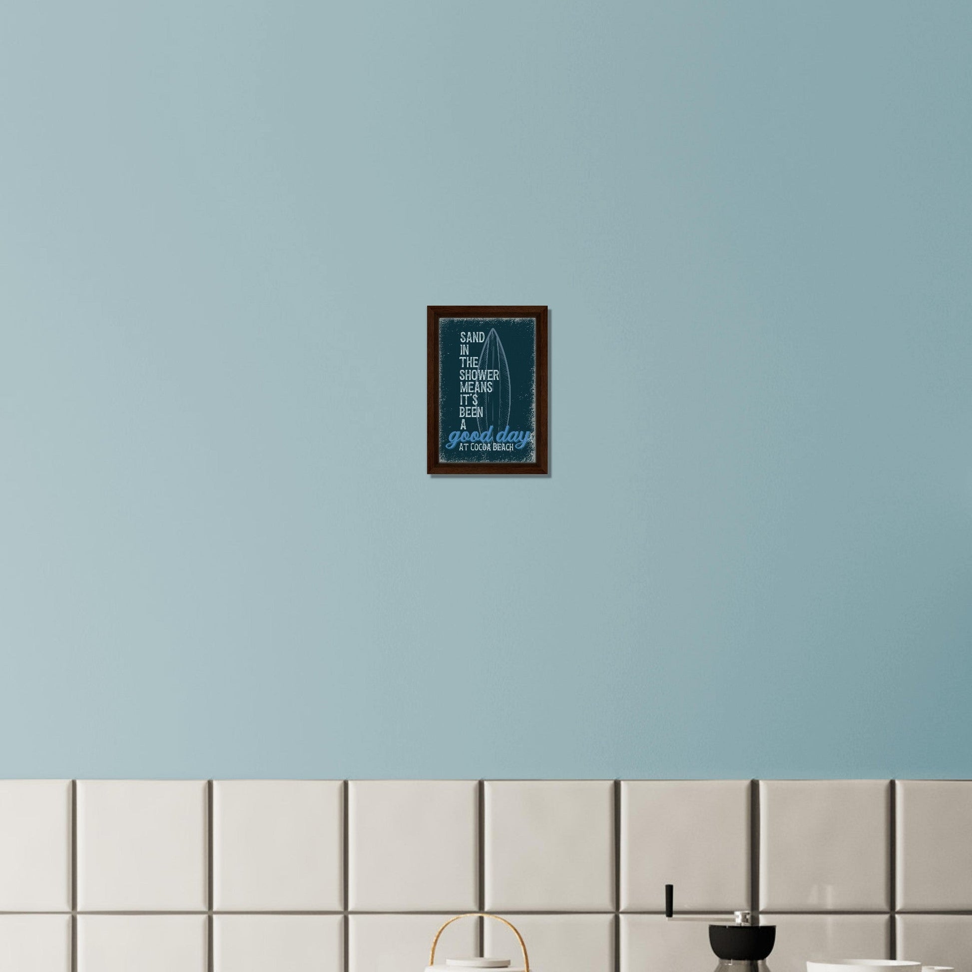 Sand in the Shower Framed Canvas - Out of Office Outfitters - Print Material