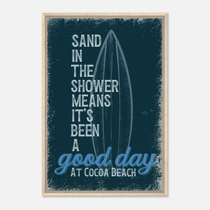 Sand in the Shower Framed Canvas - Out of Office Outfitters - Print Material