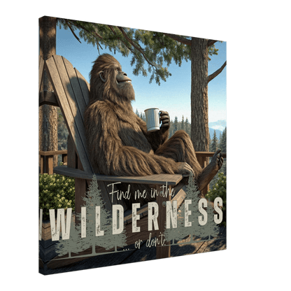 Sasquatch Find Me in the Wilderness Canvas Wall art - Out of Office Outfitters - Print Material
