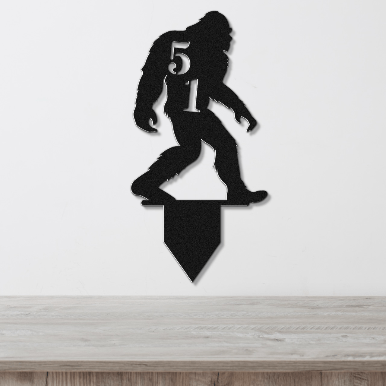 Sasquatch House Number Ground Stake Address Sign - Out of Office Outfitters - Die - Cut Sign