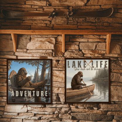 Sasquatch Lake Life Canvas Wall Art - Out of Office Outfitters - Print Material