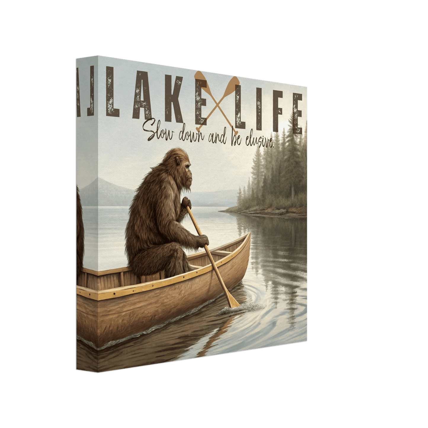 Sasquatch Lake Life Canvas Wall Art - Out of Office Outfitters - Print Material