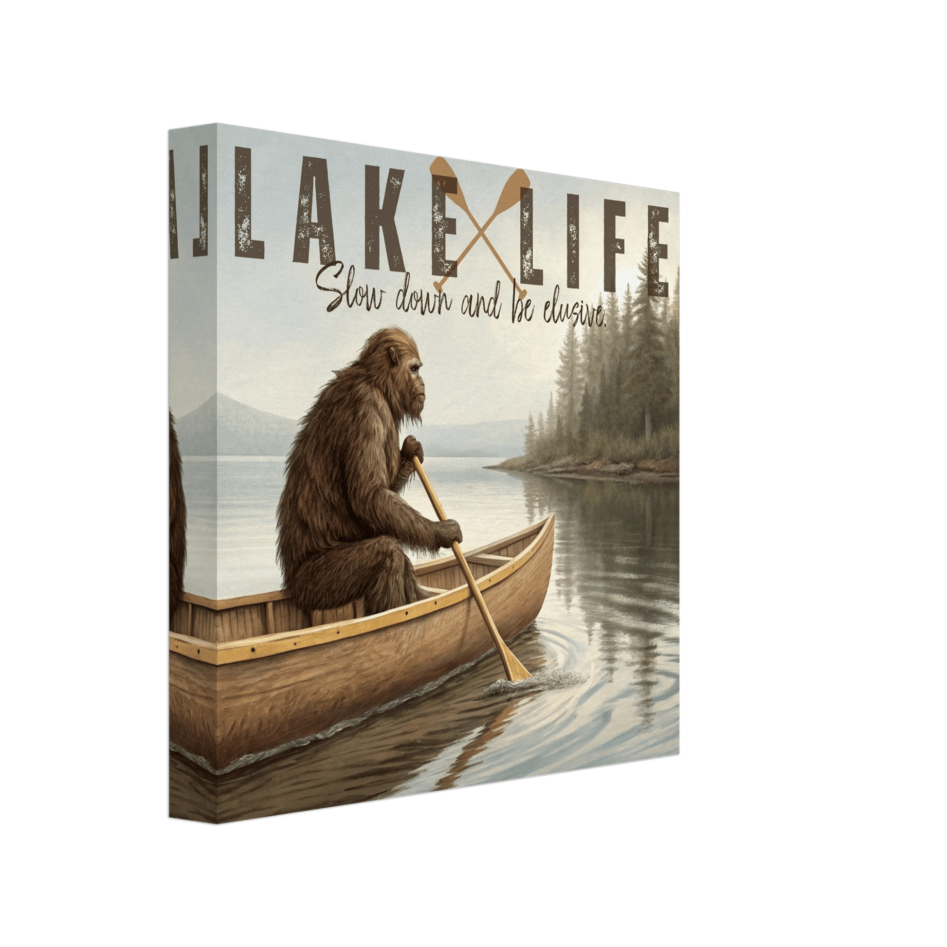 Sasquatch Lake Life Canvas Wall Art - Out of Office Outfitters - Print Material