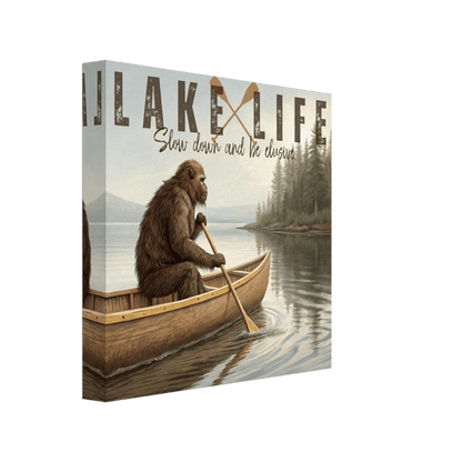 Sasquatch Lake Life Canvas Wall Art - Out of Office Outfitters - Print Material