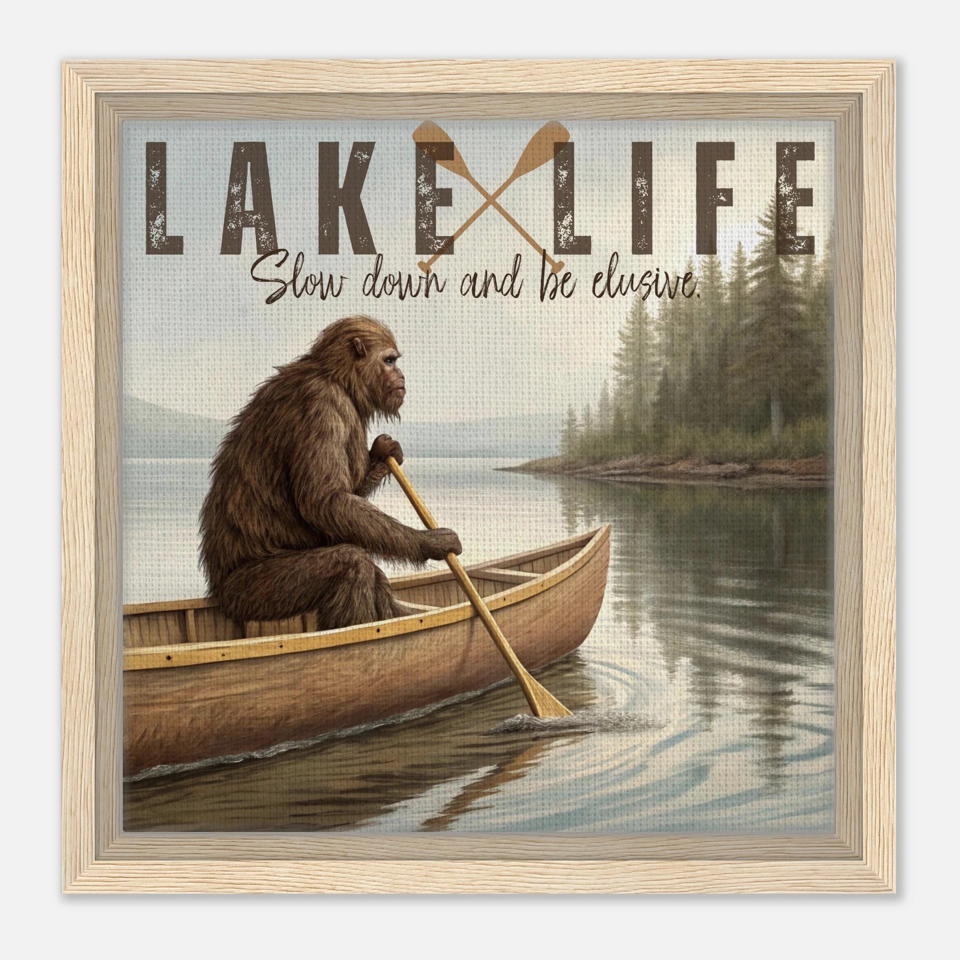 Sasquatch Lake Life Canvas Wall Art - Out of Office Outfitters - Print Material