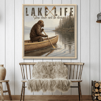 Sasquatch Lake Life Canvas Wall Art - Out of Office Outfitters - Print Material