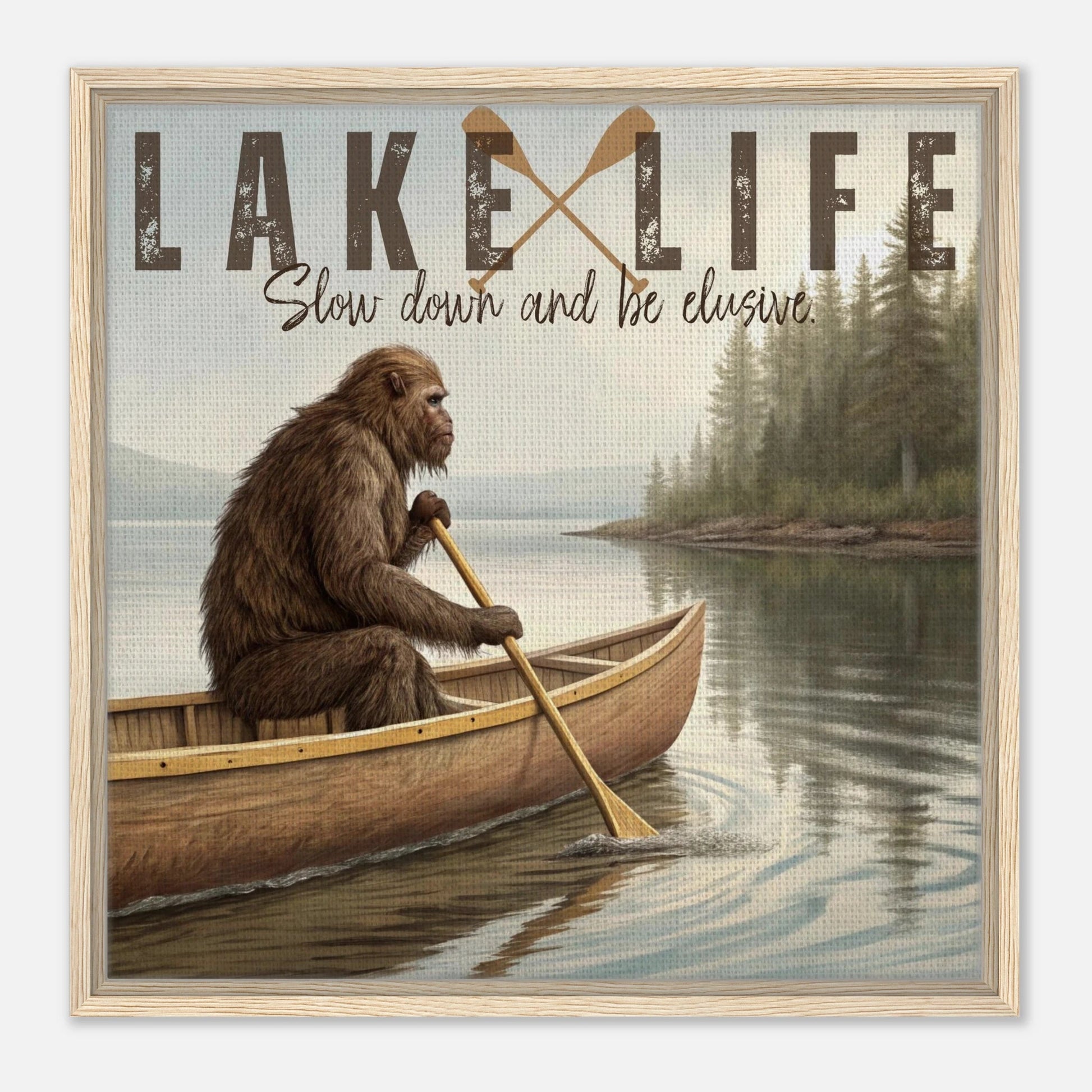 Sasquatch Lake Life Canvas Wall Art - Out of Office Outfitters - Print Material
