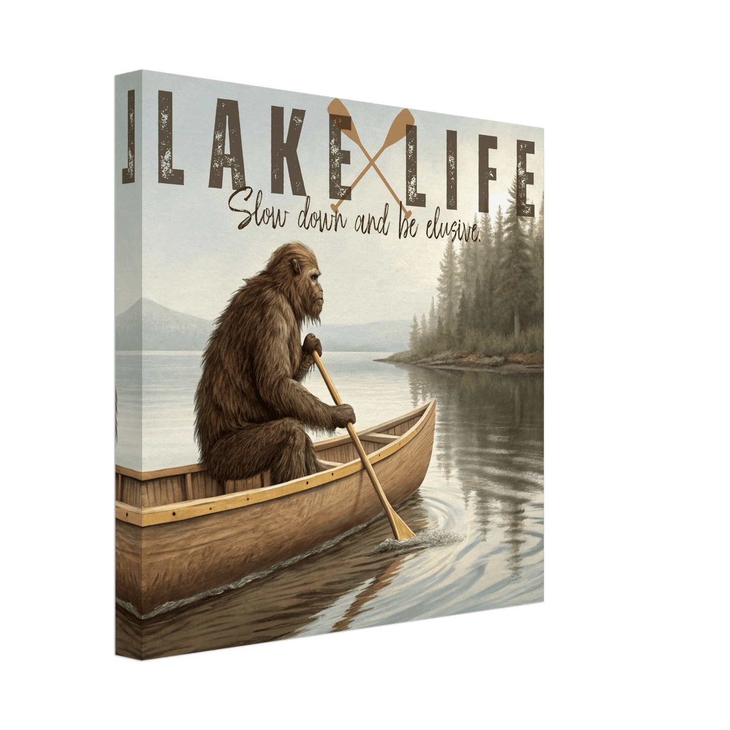 Sasquatch Lake Life Canvas Wall Art - Out of Office Outfitters - Print Material