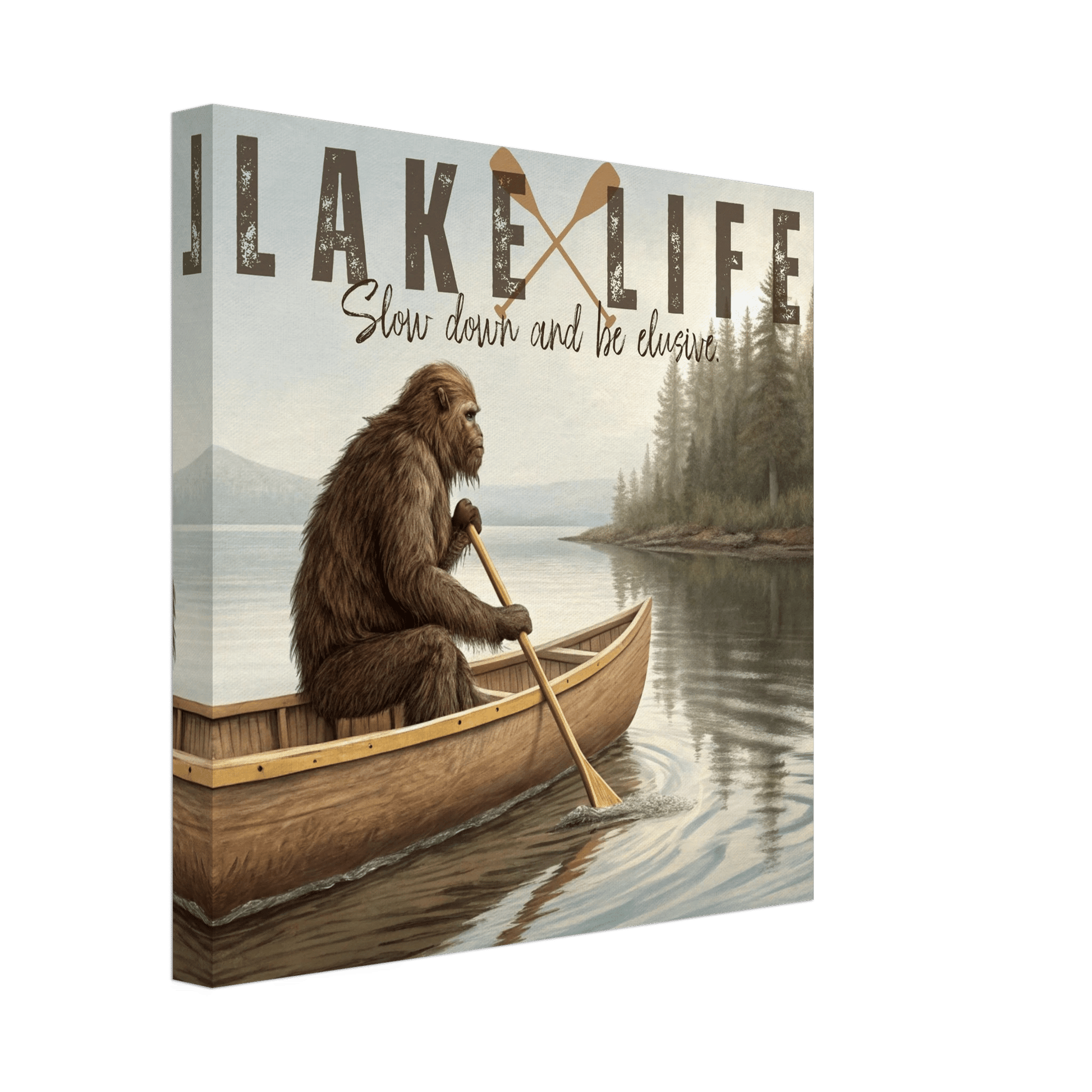 Sasquatch Lake Life Canvas Wall Art - Out of Office Outfitters - Print Material