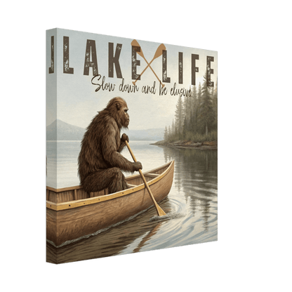 Sasquatch Lake Life Canvas Wall Art - Out of Office Outfitters - Print Material