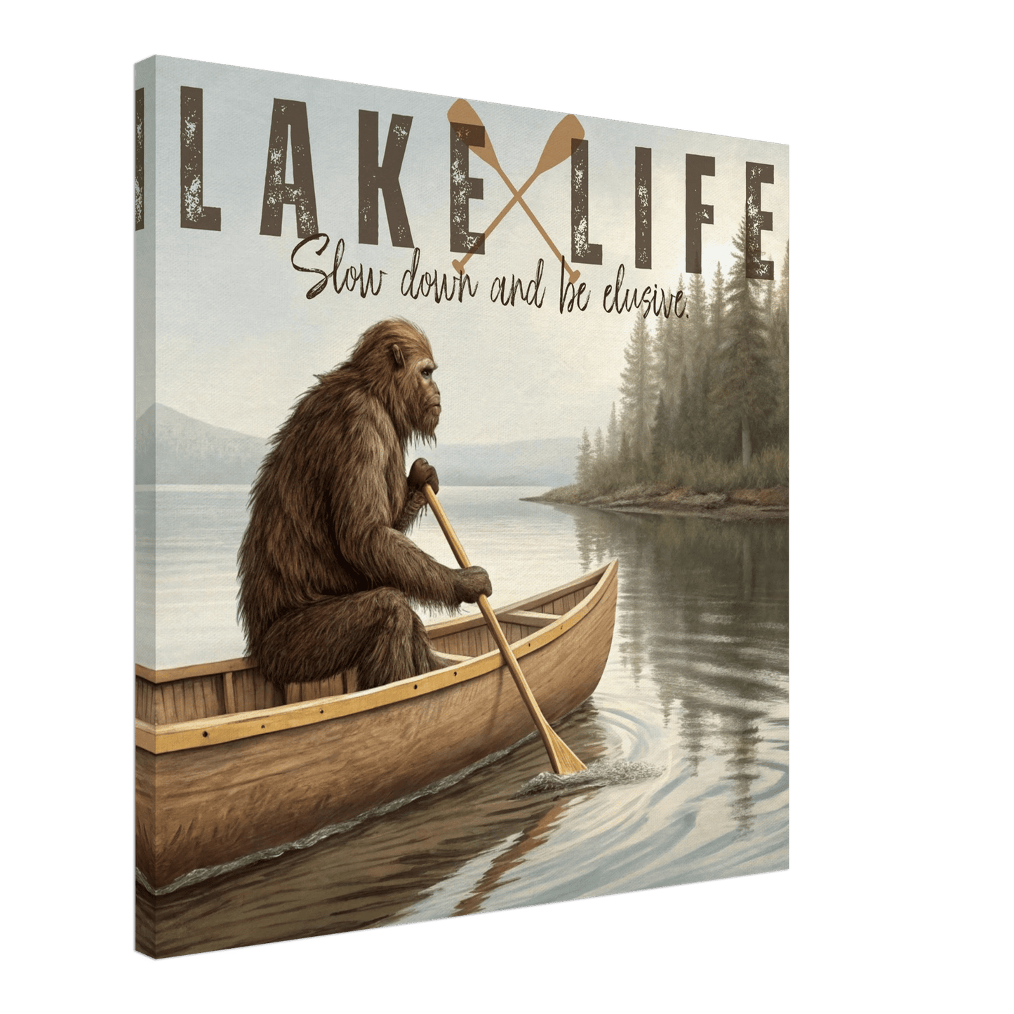 Sasquatch Lake Life Canvas Wall Art - Out of Office Outfitters - Print Material