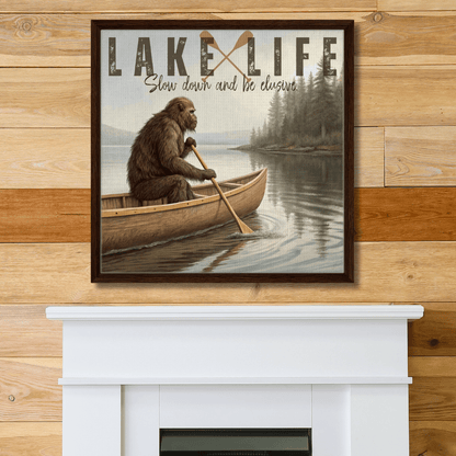 Sasquatch Lake Life Canvas Wall Art - Out of Office Outfitters - Print Material