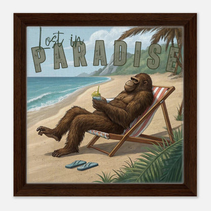 Sasquatch Lost in Paradise Canvas Wall art - Out of Office Outfitters - Print Material