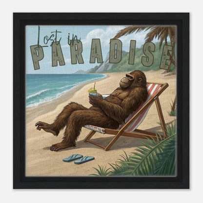 Sasquatch Lost in Paradise Canvas Wall art - Out of Office Outfitters - Print Material