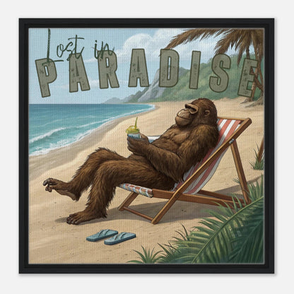 Sasquatch Lost in Paradise Canvas Wall art - Out of Office Outfitters - Print Material