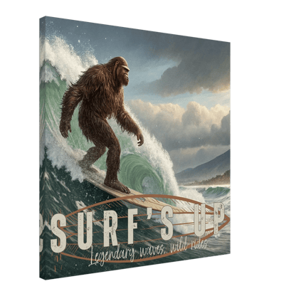 Sasquatch Surf's Up Wall art - Out of Office Outfitters - Print Material