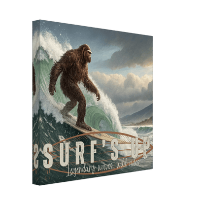 Sasquatch Surf's Up Wall art - Out of Office Outfitters - Print Material