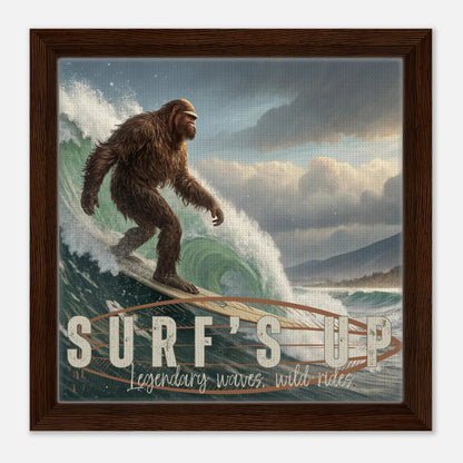 Sasquatch Surf's Up Wall art - Out of Office Outfitters - Print Material