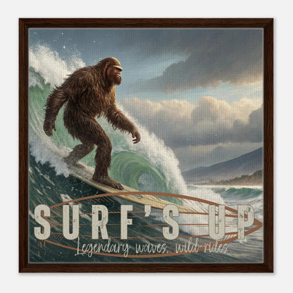 Sasquatch Surf's Up Wall art - Out of Office Outfitters - Print Material