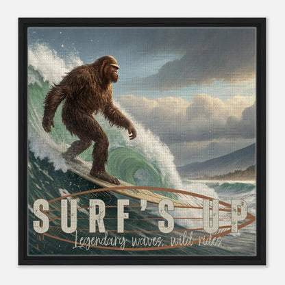 Sasquatch Surf's Up Wall art - Out of Office Outfitters - Print Material