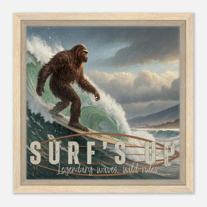 Sasquatch Surf's Up Wall art - Out of Office Outfitters - Print Material
