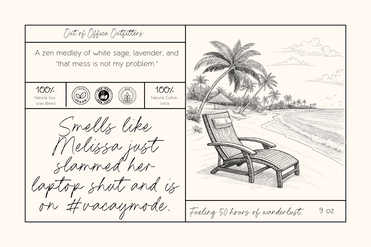 Smells Like Not My Problem Personalized Giftable Candle for Travelers - Out of Office Outfitters - Home Decor