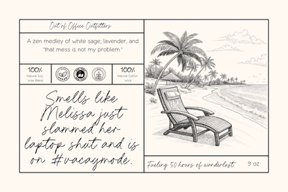 Smells Like Not My Problem Personalized Giftable Candle for Travelers - Out of Office Outfitters - Home Decor