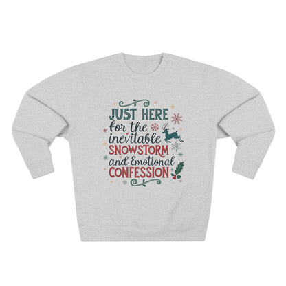Snowstorms and Emotional Confessions Christmas Sweatshirt - Out of Office Outfitters - Sweatshirt