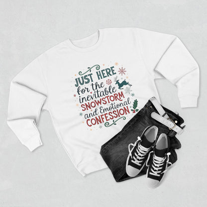 Snowstorms and Emotional Confessions Christmas Sweatshirt - Out of Office Outfitters - Sweatshirt