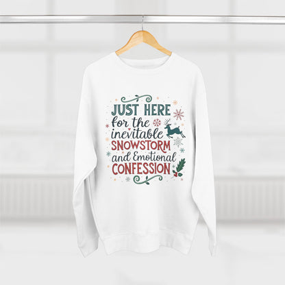 Snowstorms and Emotional Confessions Christmas Sweatshirt - Out of Office Outfitters - Sweatshirt