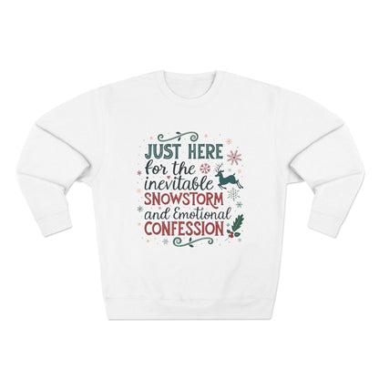Snowstorms and Emotional Confessions Christmas Sweatshirt - Out of Office Outfitters - Sweatshirt