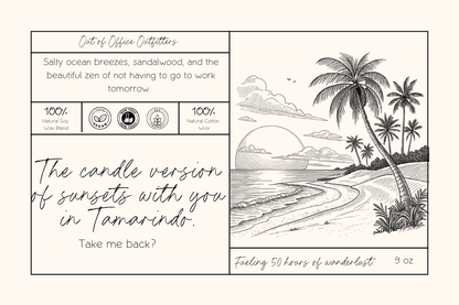 Sunsets with You Personalized Giftable Candle for Travelers - Out of Office Outfitters - Home Decor