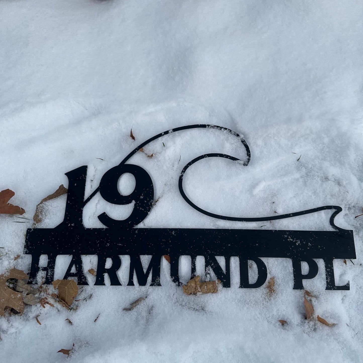 Surfside Drive Custom Metal Address Sign - Out of Office Outfitters - Die - Cut Sign