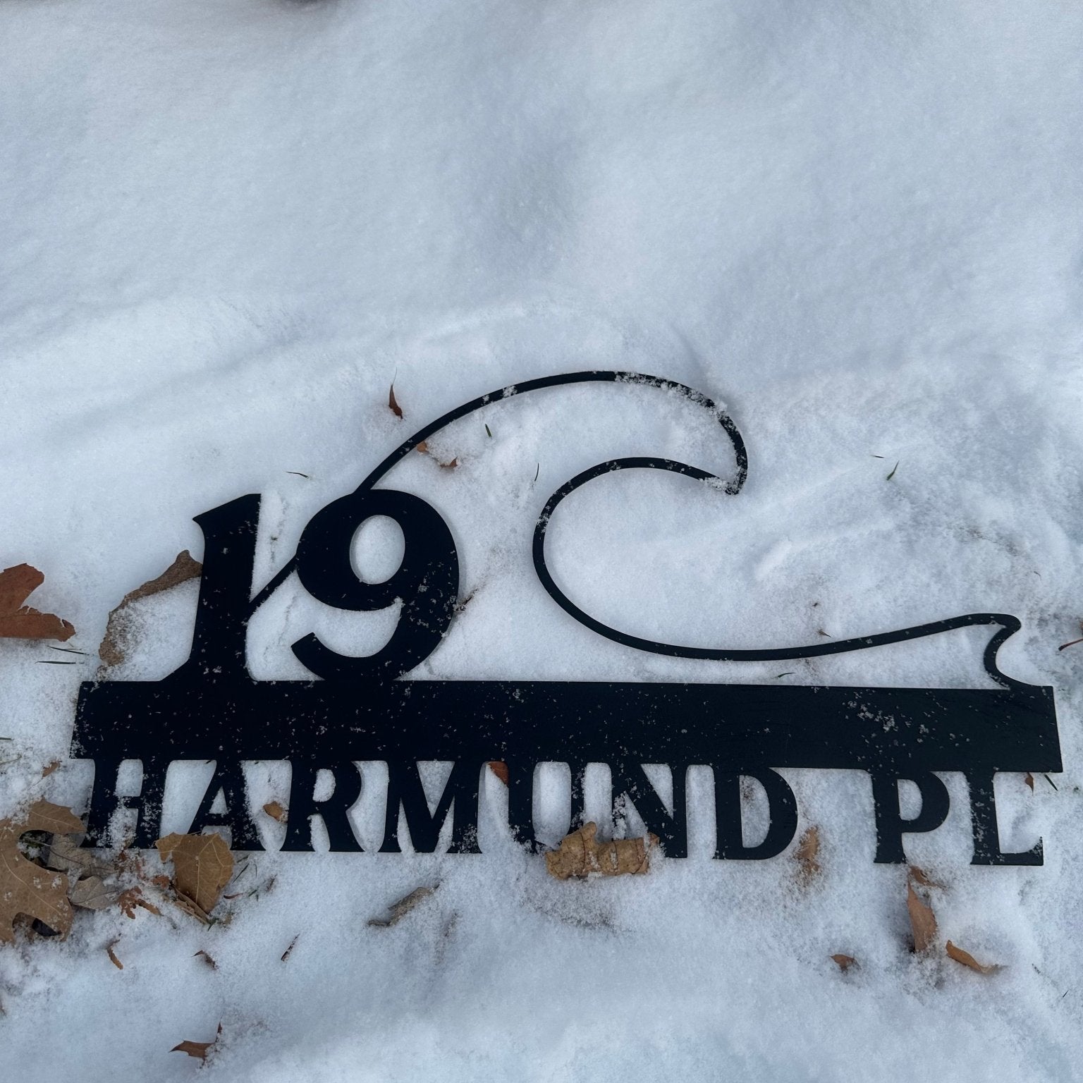 Surfside Drive Custom Metal Address Sign - Out of Office Outfitters - Die - Cut Sign