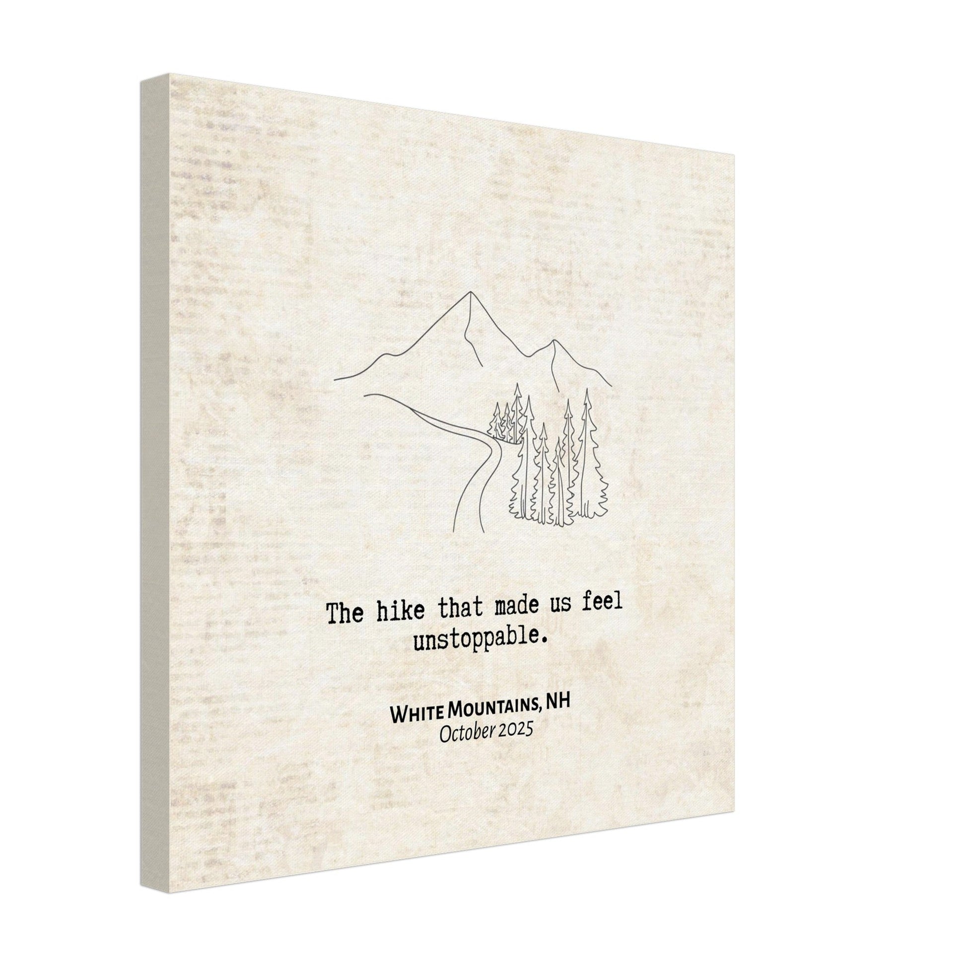"The Hike that Made Us Feel Unstoppable" - Personalized Travel Micro Memory Canvas - Out of Office Outfitters - 