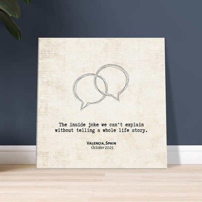 "The Inside Joke We Can't Explain" - Personalized Travel Micro Memory Canvas - Out of Office Outfitters - 