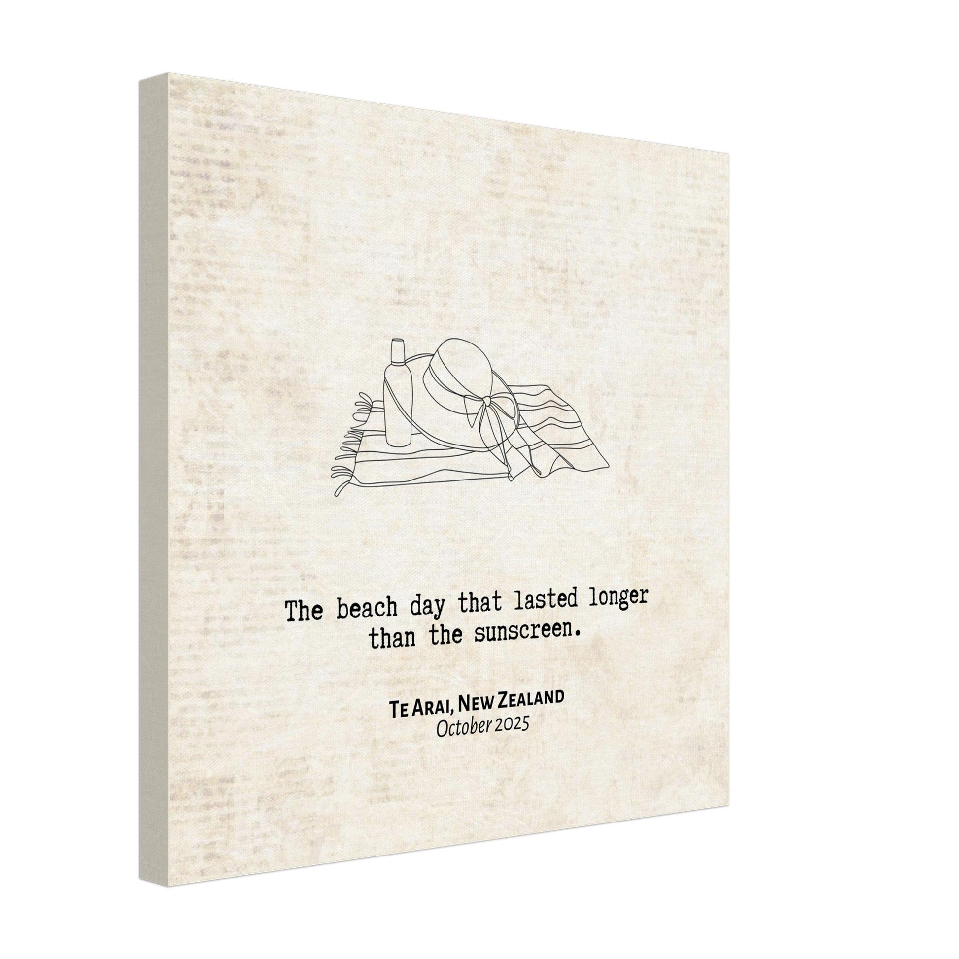 "The Long Beach Day" - Personalized Travel Micro Memory Canvas - Out of Office Outfitters - 