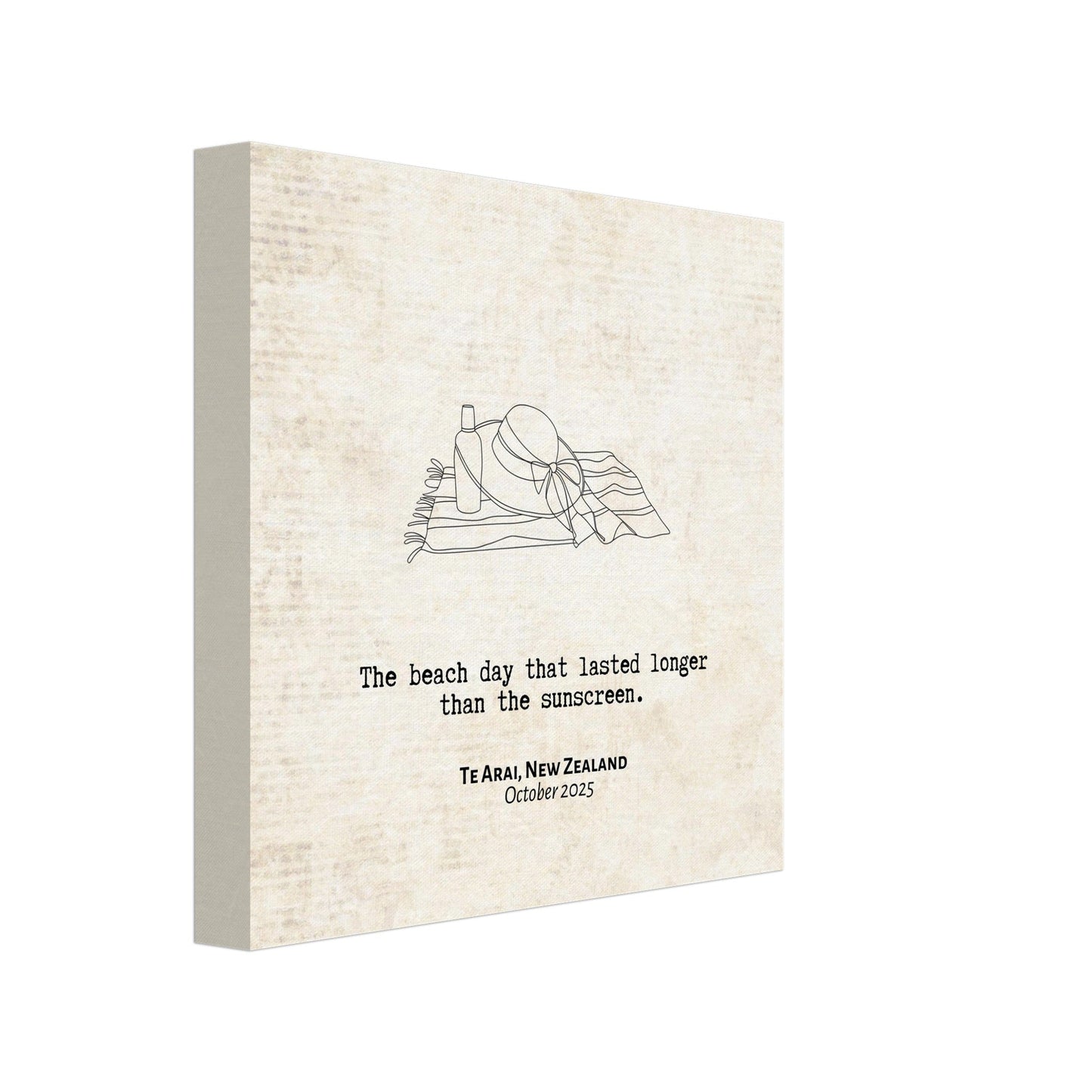 "The Long Beach Day" - Personalized Travel Micro Memory Canvas - Out of Office Outfitters - 