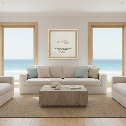 "The Long Beach Day" - Personalized Travel Micro Memory Framed Canvas - Out of Office Outfitters - Print Material