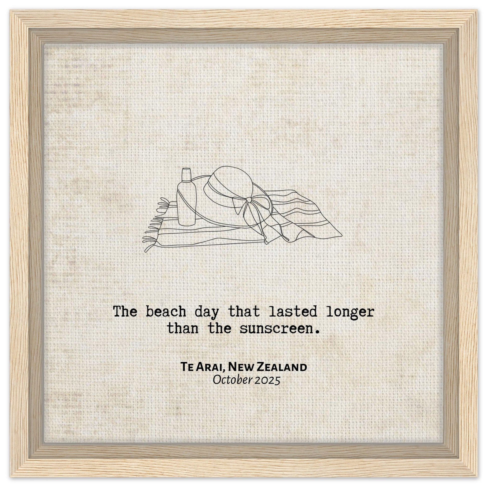 "The Long Beach Day" - Personalized Travel Micro Memory Framed Canvas - Out of Office Outfitters - Print Material