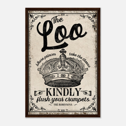 The Loo Framed Canvas - Out of Office Outfitters - Print Material