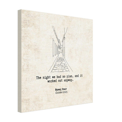 "The Night We Had No Plan" - Personalized Travel Micro Memory Canvas - Out of Office Outfitters - 