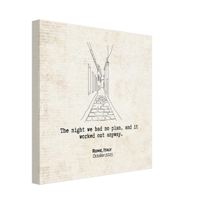 "The Night We Had No Plan" - Personalized Travel Micro Memory Canvas - Out of Office Outfitters - 