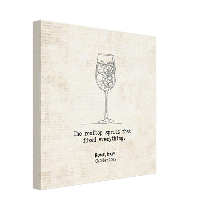 "The Rooftop Spritz" - Personalized Travel Micro Memory Canvas - Out of Office Outfitters - 