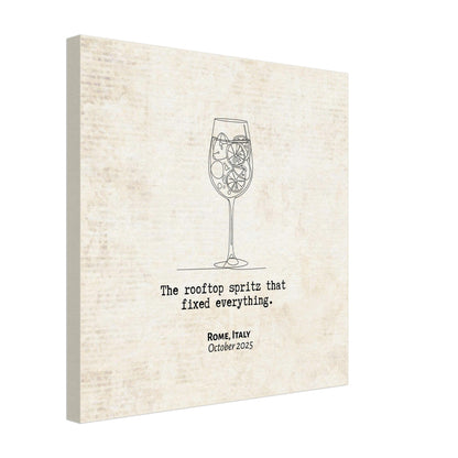 "The Rooftop Spritz" - Personalized Travel Micro Memory Canvas - Out of Office Outfitters - 