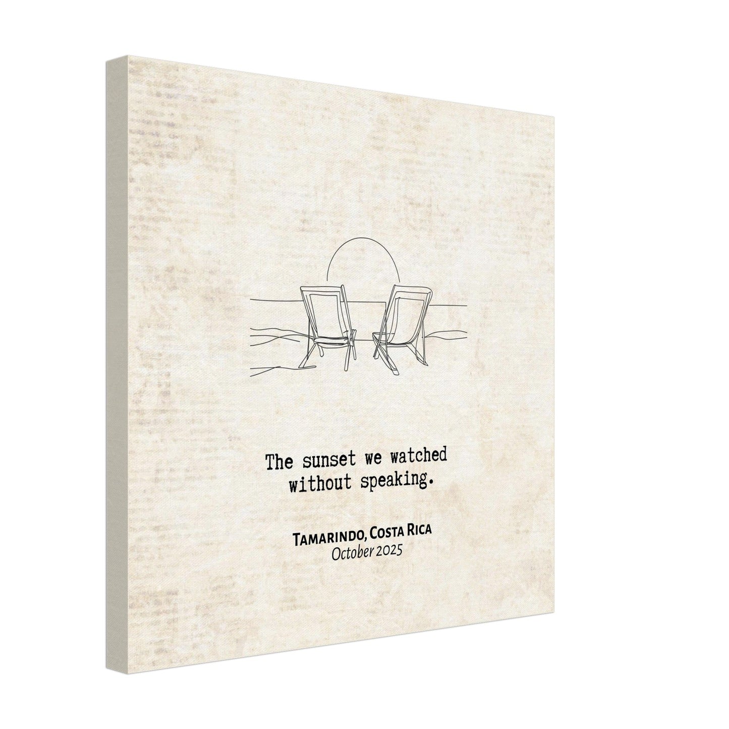 "The Sunset Without Speaking" - Personalized Travel Micro Memory Canvas - Out of Office Outfitters - 