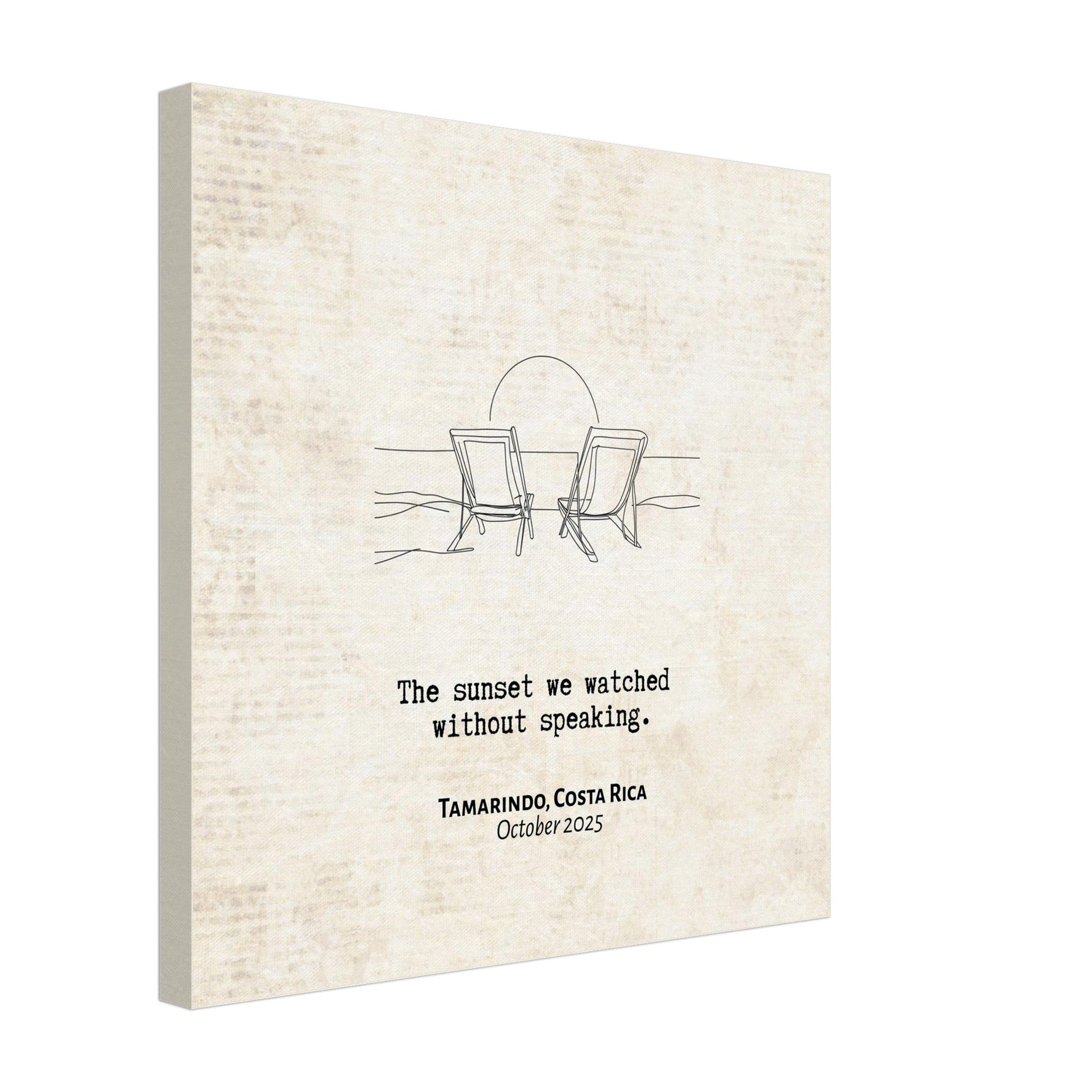 "The Sunset Without Speaking" - Personalized Travel Micro Memory Canvas - Out of Office Outfitters - 