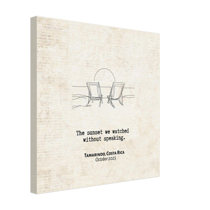 "The Sunset Without Speaking" - Personalized Travel Micro Memory Canvas - Out of Office Outfitters - 